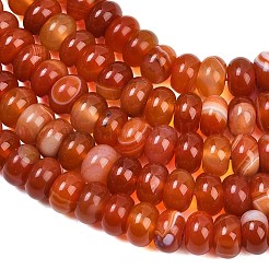 Chapelets de perles rouges en agate naturelle&nbsp;GG-CBAD029-B02-5x8mm