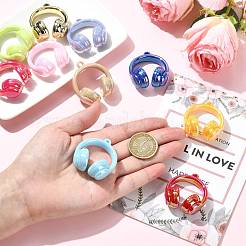 10 pendentif acrylique opaque plaqué UV 10 couleurs&nbsp;SACR-FS0001-56