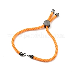 Bracelets coulissants en corde milan torsadée à moitié finis&nbsp;FIND-G032-01B-02