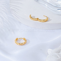 1 paio di orecchini a cerchio in ottone per donna&nbsp;EJEW-LP0012-03G