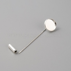 10 Stück Messing-Anstecknadel-Basiseinstellungen&nbsp;KK-WH0058-25S