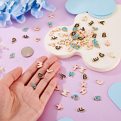 78pcs 26 Arten Legierungs-Emaille-Charms&nbsp;ENAM-TA0003-52