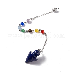 Pendenti a pendolo da rabdomanzia con pietre preziose miste&nbsp;G-G983-04P