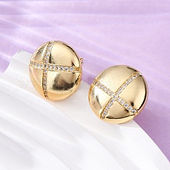 Pendientes de latón con circonitas cúbicas transparentes&nbsp;EJEW-Q042-01A-G