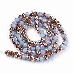 Chapelets de perles en verre électroplaqué&nbsp;EGLA-A034-J4mm-N06