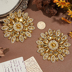Strass en fer et cabochons en verre&nbsp;FIND-WH0366-419B