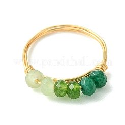 Bagues de doigt en jade naturel teint de Malaisie pour femmes&nbsp;RJEW-JR01108