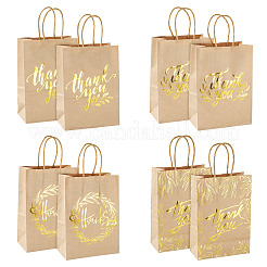 8 stücke 4 arten gold stempel danke gedruckt papier geschenk tragetaschen&nbsp;ABAG-TA0001-61