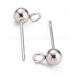 Orecchini a perno con perno a sfera in acciaio inossidabile 304 anti-ossidazione&nbsp;X-STAS-Z035-02P-F