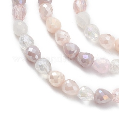 Brins de perles de verre de galvanoplastie de couleur dégradée&nbsp;GLAA-E042-04A