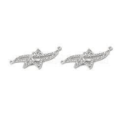 Verbindungsanhänger mit durchsichtigem Zirkonia-Pavé aus Messing&nbsp;KK-E068-VB381