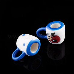 2 pièce de décoration de tasse en porcelaine faite à la main&nbsp;PORC-TA0001-55D