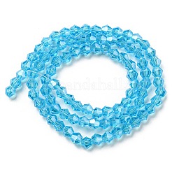 Transparentes perles de verre de galvanoplastie brins&nbsp;GLAA-F029-4mm-C19