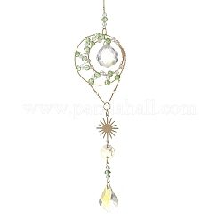 Attrape-soleil en perles de verre enroulées de fil de fer&nbsp;HJEW-JM05003