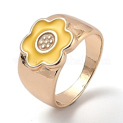 Legierung Emaille Fingerringe&nbsp;RJEW-H539-01B-LG