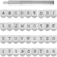 Ensembles d'outils d'estampage de lettres et de chiffres en alliage pour cuir&nbsp;TOOL-WH20012-002A