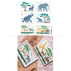 6 pz 6 stili pet scava fuori disegno pittura stencil&nbsp;DIY-WH0411-563