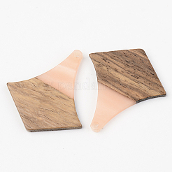 Colgantes de resina opaca y madera de nogal&nbsp;RESI-S389-055A-C02