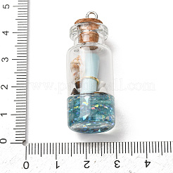 Anhänger in Form einer Wunschflasche aus Kunstharz und Glas&nbsp;RE-CBA5B90-01