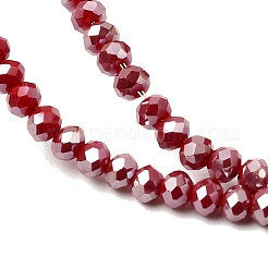 Chapelets de perles en verre électroplaqué&nbsp;GLAA-F078-FR07