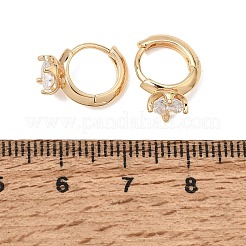 Micro ottone spianare zirconi Orecchini a cerchio&nbsp;KK-CBAD29A-06G