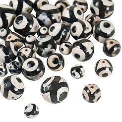 36 Stück 4 Stile tibetischen Stil Dzi 3-Augen-Perlen&nbsp;G-TA0002-68