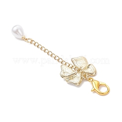 Pendentif décoratif en alliage émaillé et plastique ABS imitation perle&nbsp;HJEW-JM04237-04