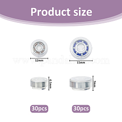60 fer à repasser 2 styles avec cabochons en plastique&nbsp;KY-FH0001-51B