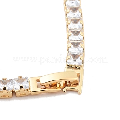 Messing-Pavé-Armbänder mit klaren Zirkonia-Gliedern&nbsp;BJEW-B094-09G