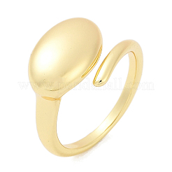 Ovale offene Manschettenringe aus Messing für Damen&nbsp;RJEW-G343-17G