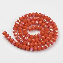 Electroplate opaco colore solido perle di vetro fili&nbsp;EGLA-A034-P3mm-L03