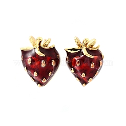 Boucles d'oreille en laiton émaillé&nbsp;EJEW-F372-01A-G