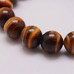 Braccialetti elasticizzati naturali e tinti in occhio di tigre&nbsp;G-N0034-02-8mm
