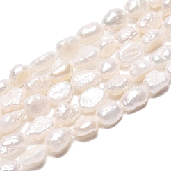 Fili di perle di perline keshi barocche naturali&nbsp;PEAR-N031-01D