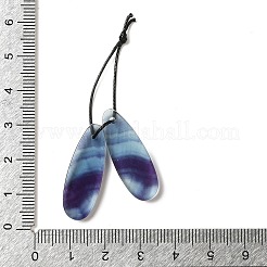 2 pz pendenti in fluorite naturale&nbsp;G-Z064-01A