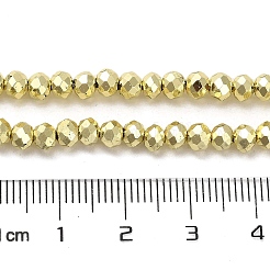 Chapelets de perles en verre électroplaqué&nbsp;EGLA-D030-15B-03