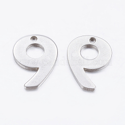 Pendentifs en acier inoxydable 201 résistant au ternissement&nbsp;STAS-F128-01P-9-1
