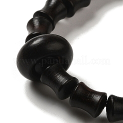 Braccialetto elastico con perline in legno e bambù&nbsp;BJEW-B080-13A