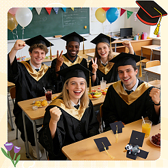 20 boîte cadeau en papier en forme de chapeau de remise de diplôme&nbsp;CON-GA0001-29