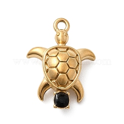 Pendentifs en acier inoxydable 304 avec micro pavé de strass&nbsp;STAS-G369-07G