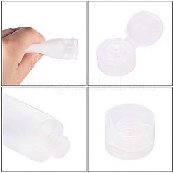 20 ml nachfüllbare Flaschen mit Flip-Top-Verschluss aus mattem PE-Kunststoff&nbsp;LS-MRMJ-WH0024-01A
