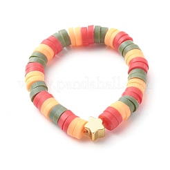 Handgemachte Fimo Perlen Fingerringe&nbsp;RJEW-JR00378