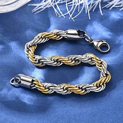 304 Edelstahl-Seilkettenarmbänder für Damen&nbsp;BJEW-C091-03A-GP
