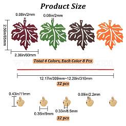 Otoño diy hoja de arce árbol fieltro adornos colgantes&nbsp;DIY-WH0407-04