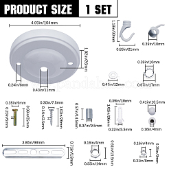 Deckenbaldachin-Sets für Eisenleuchten&nbsp;FIND-WH0110-616A