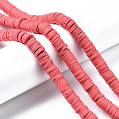 Flache runde handgemachte Fimo Perlen&nbsp;CLAY-R067-10mm-14