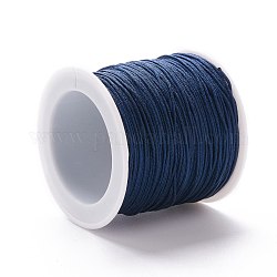 Nylonfaden Nylonschnur, DIY Material für Schmuck machen, dunkelblau, 1 mm, 100 Yards / Rolle