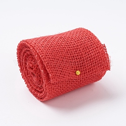 Rodillos de lino, cintas de yute para la artesanía, rojo, 2-1/4 pulgada (58 mm)