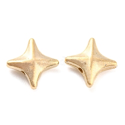 Ccb Kunststoff-Perlen, Stern, golden, 9.5x9.5x3 mm, Bohrung: 0.6 mm