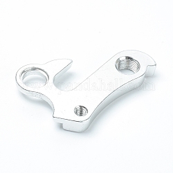 (распродажа) алюминиевый хвостовой крючок, крюк с регулируемой скоростью, аксессуары для велосипеда, серебряные, 64x41x8 мм, отверстие : 4.5 мм, 9 mm и 10 mm